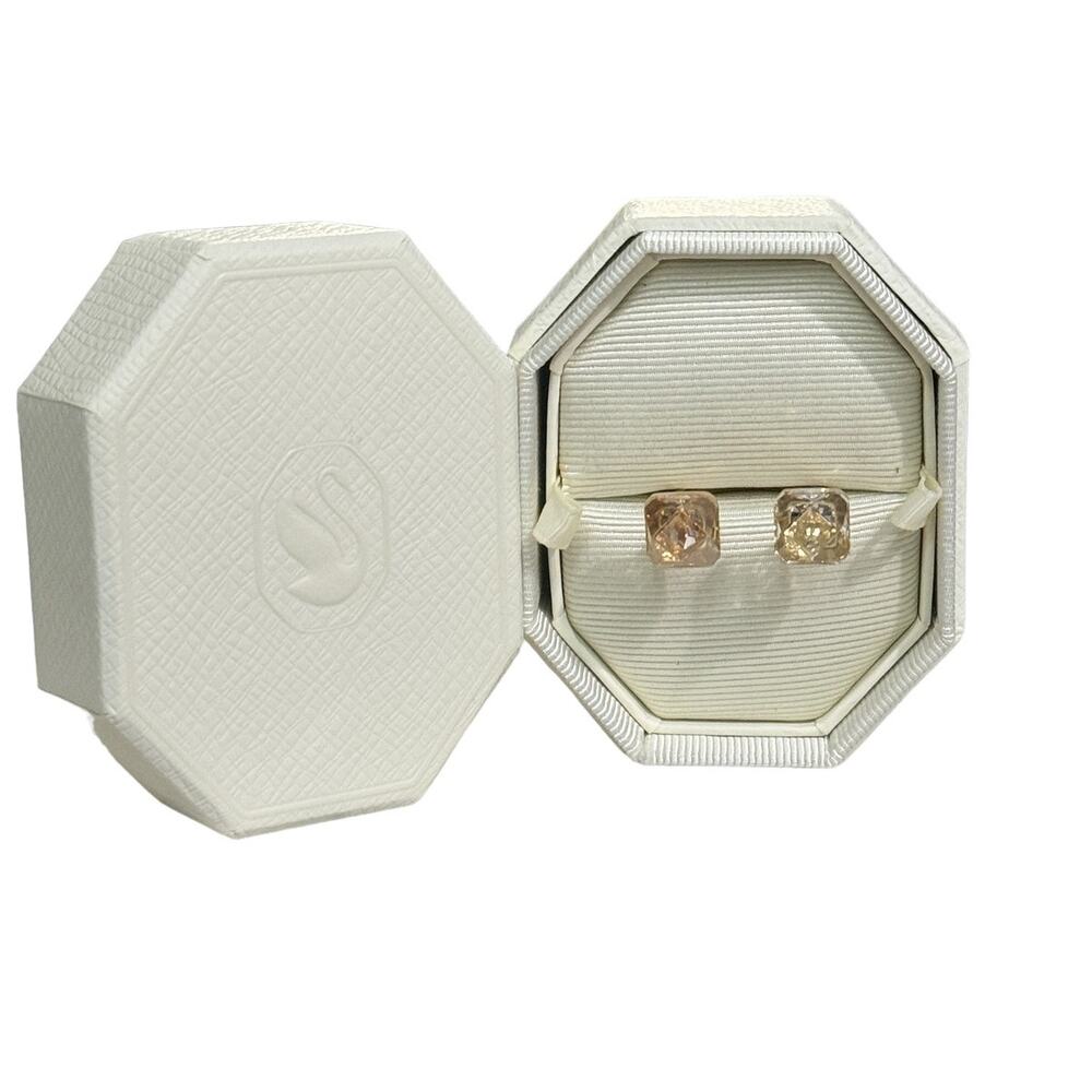 Swarovski Ortyx open ring Pyramid cut, Yellow, Gold-tone plated Size 55/7 new